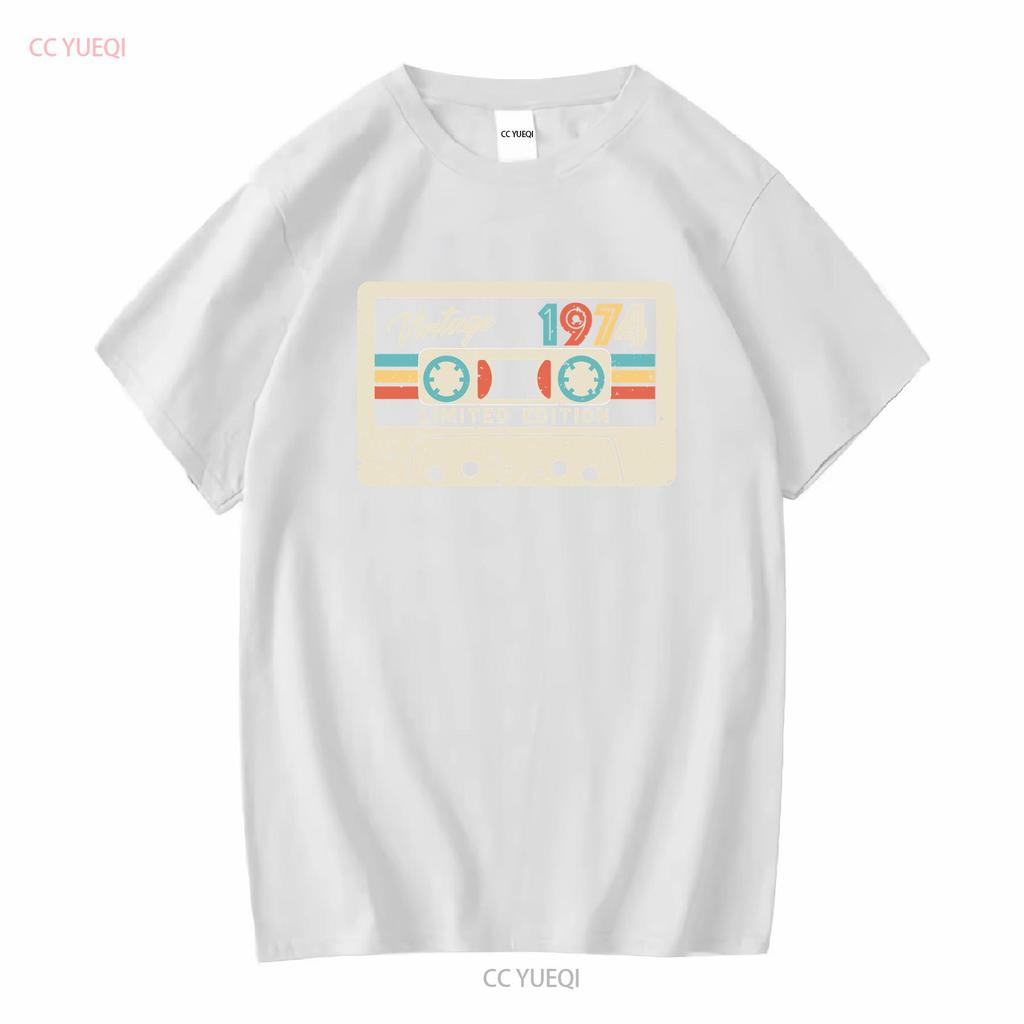 50th Birthday T Shirt Vintage 1974 Limited Edition Cassette For Long Or Short Sleeves Vintage Washed Breathable