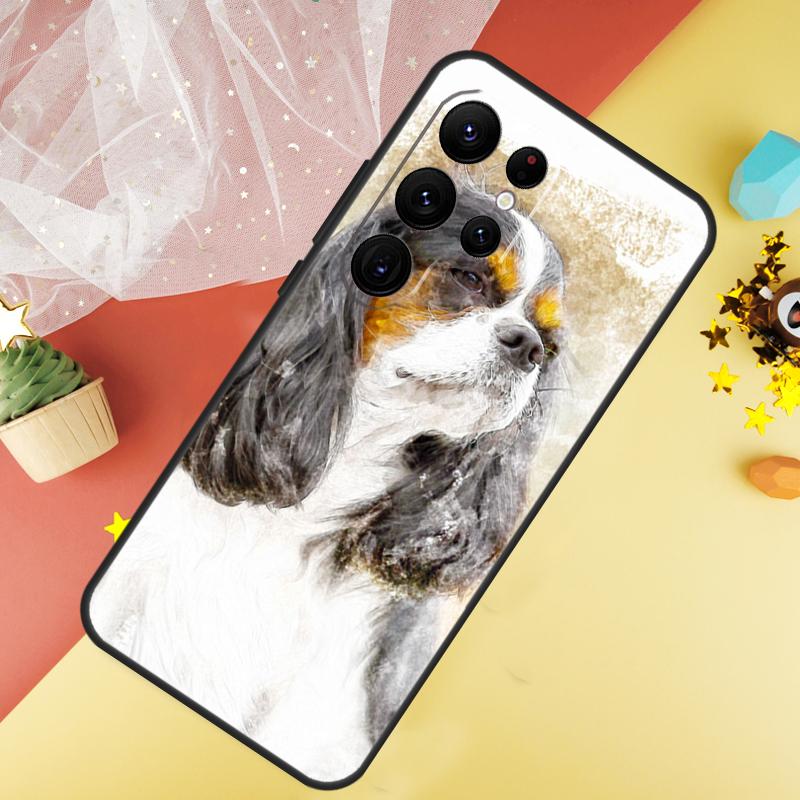 Cavalier King Charles Spaniel Dog Phone Case For Samsung Galaxy S25 FE S23 S21 S20 S22 S24 Ultra S9 S10 Plus Cover Coque