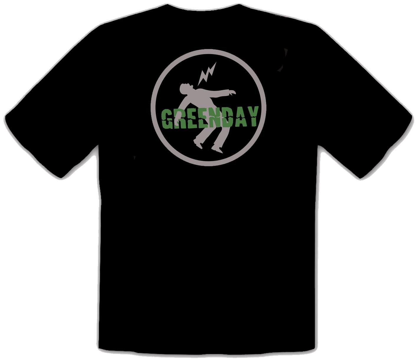 Green Day Punk Rock Music Logo BLACK T-shirt 548 XXXL