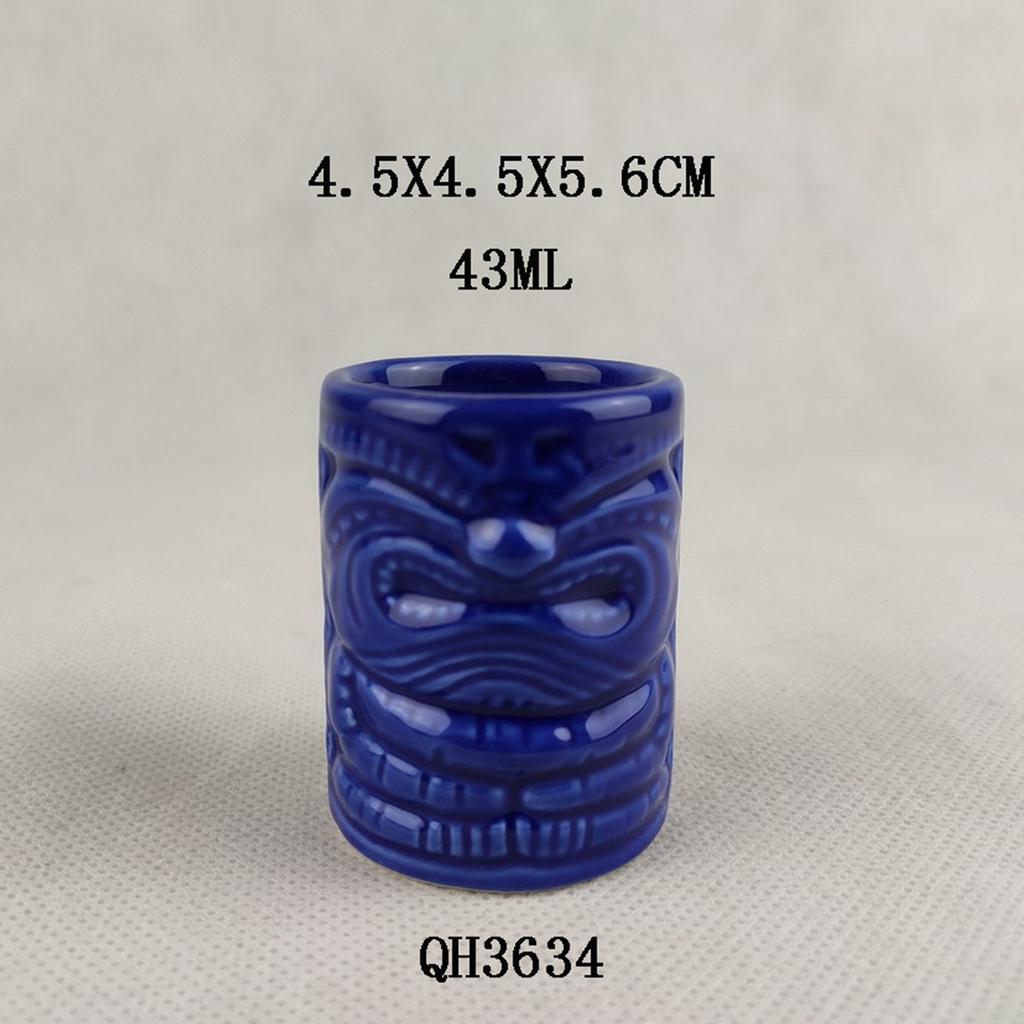 American Ceramic Relief Cup Hawaiian Cocktail Cup Grimace Cup Ceramic Tiki Cup Bar Tiki Cup