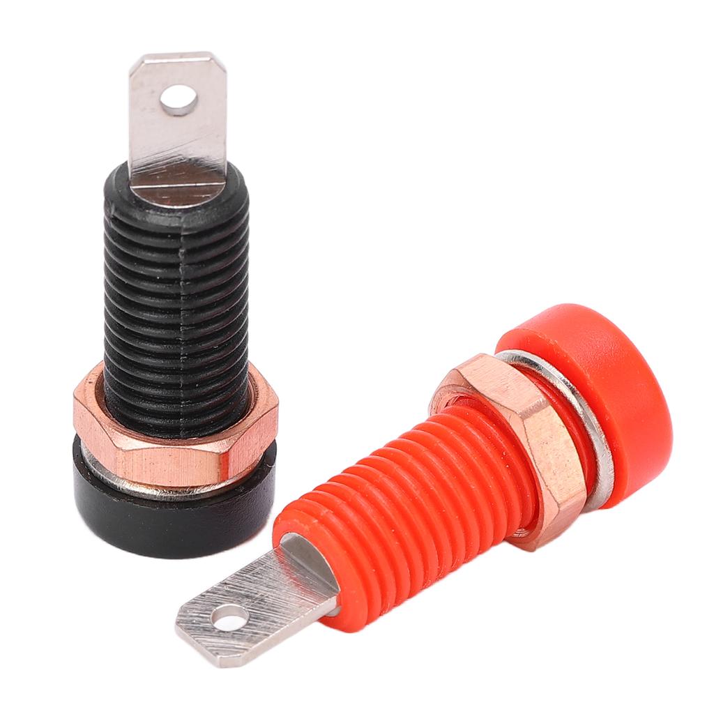 10pcs Banana Plugs Brass Material 4mm 0.2in Hole Insulation Resistance Maximum.24A Socket Connector Female 30V‑60V