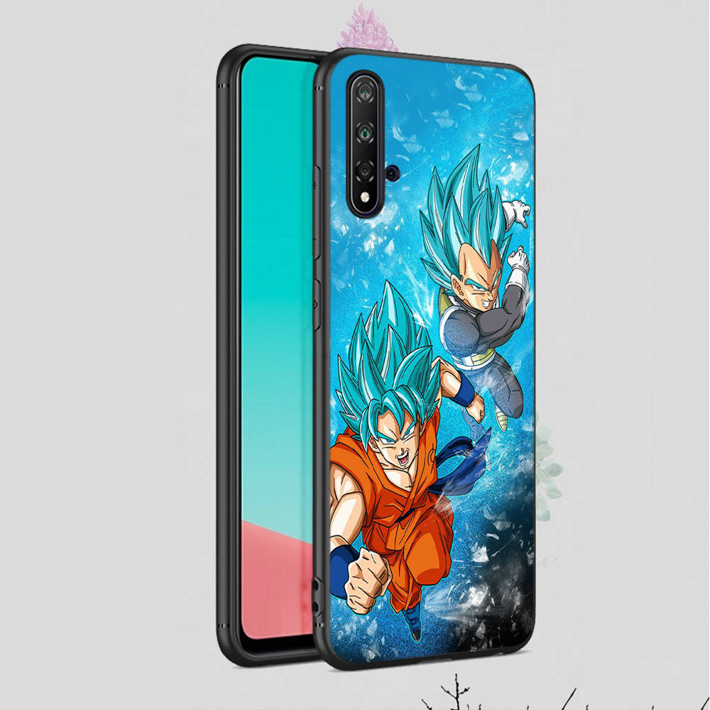 DT41 Pouzdro Dragon Ball Super pro iPhone 16 15 Plus 14 13 12 11 Pro 8 7 6S 6 SE 5S X XR XS Max Realme C30 C33 C31 9I Huawei P30 Černý měkký kryt
