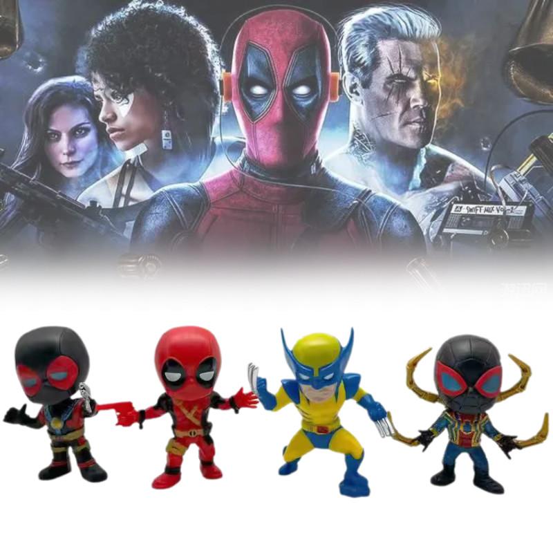 Deadpool And Wolverine Adorable Pvc Figure Superhero Movie Cartoon Decoration