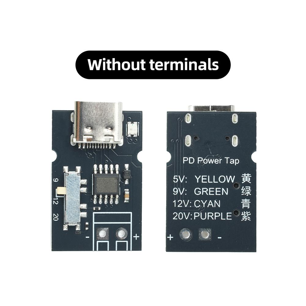 1-11V PD QC Trigger Board Type-C Fast Charge Decoy Module Auto Step-down Plug-and-Solder for Embedded Device DIY Power Refit