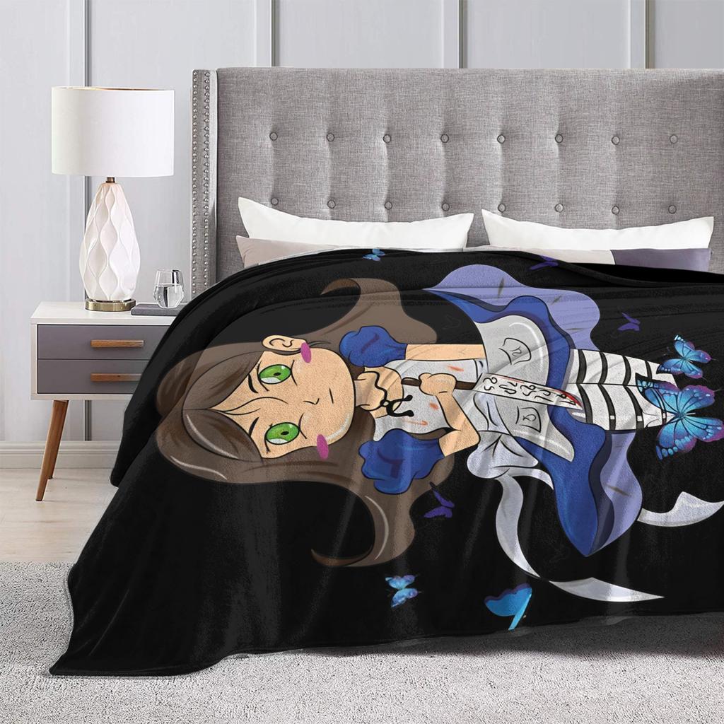 Dark Alice Madness Returns Game Soft Warm Blanket Plush Throw Blanket Comfortable Bedroom Flannel Bedspread Sofa Bed Cover