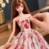 Fashion Doll Dress 2 Colors Doll Clothes Accessories French Floral Dresses  for 1/6 11.5" Doll