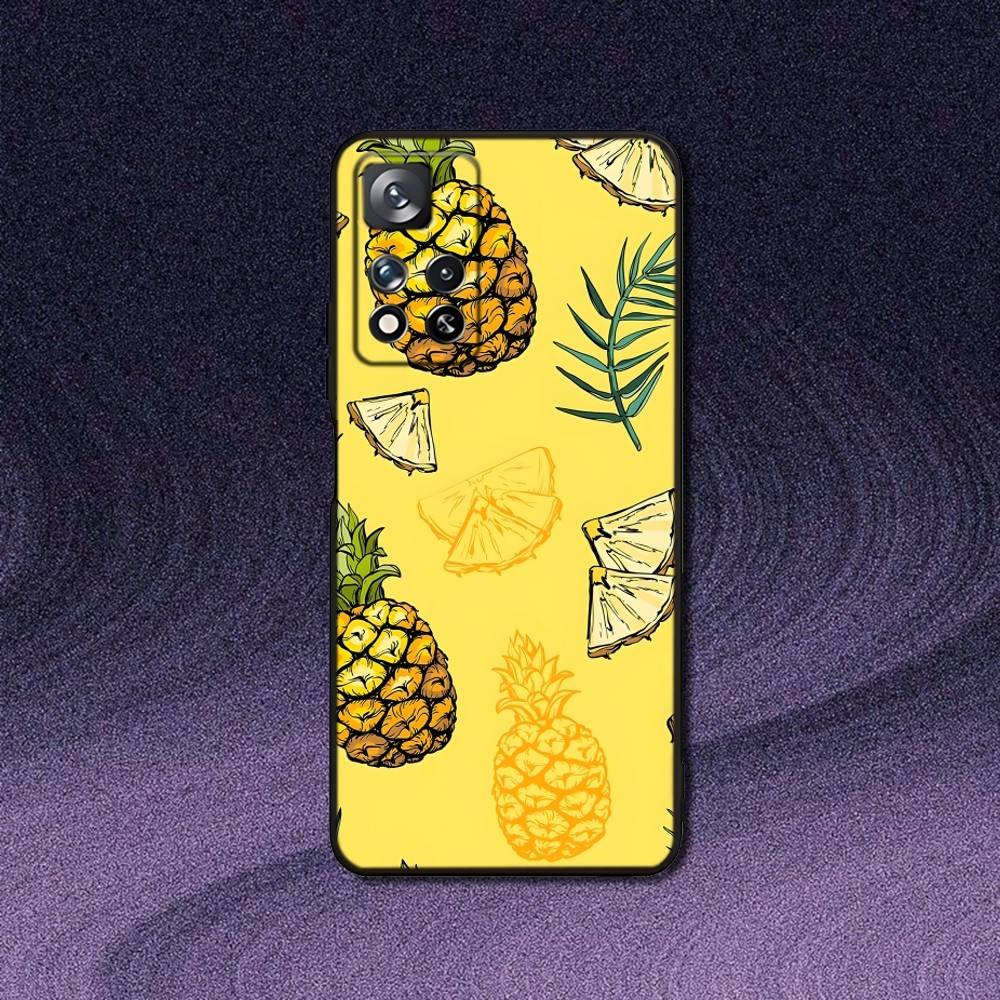 

Pineapple Summer Friut Phone Case For Samsung S10,S21,FE,S21,Note 20,10 S25,S24,S23,Ultra,S9,S22,Plus Soft Silicone Black Cover Samsung S205G