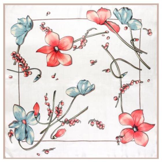 New Oil Painting Floral Print Women Silk Scarf Large Square Scarves Female Bandana Fashion Ladies Hijab Kerchief Scarves