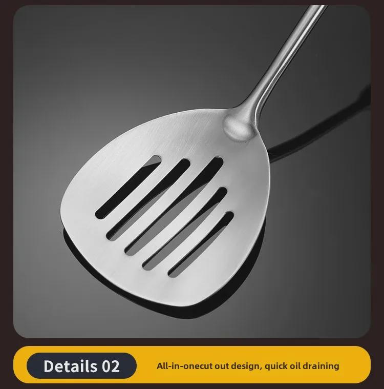 Mini Szpatułka Łyżka ze Stali Nierdzewnej z Rękojeścią z Drewna Różanego – Antypoślizgowe Przybory Kuchenne