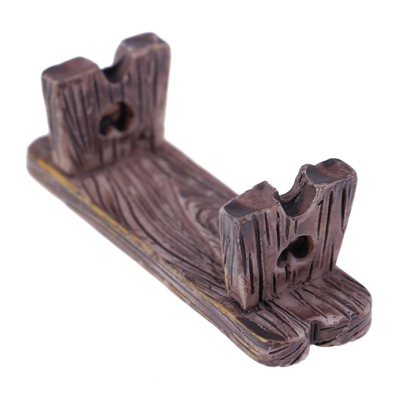 2ks Mini dřevěné lavice Domácí ozdoby Figurky Diy Dekor do akvária/domku pro panenky