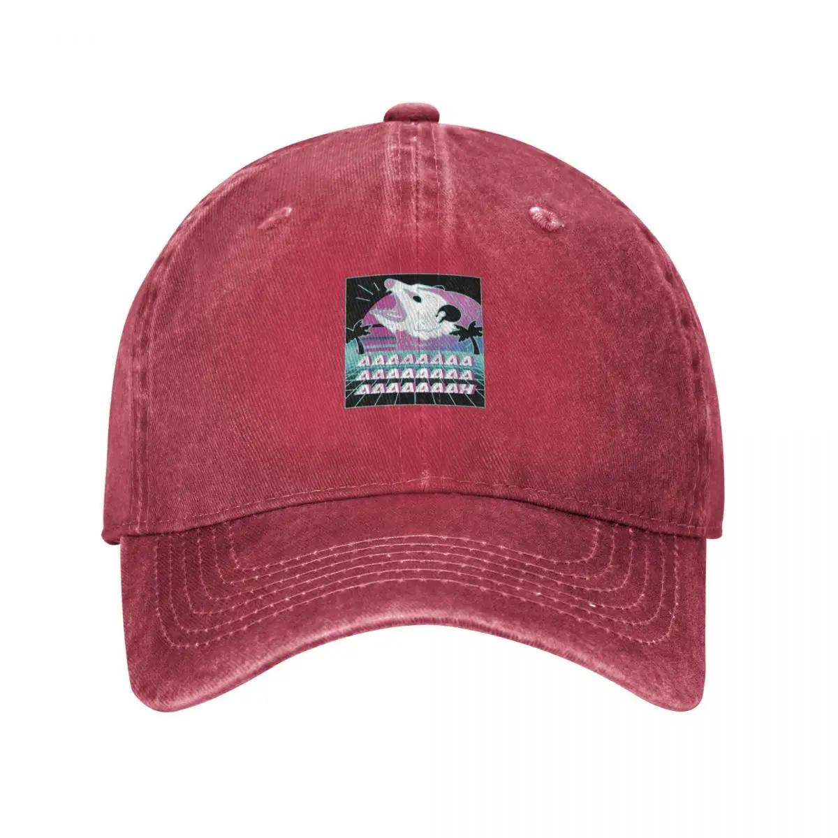 Screaming Retrowave Possum Baseball Cap Beach Outing western Hat Luxury Hat Hat Beach Women Caps Unisexs