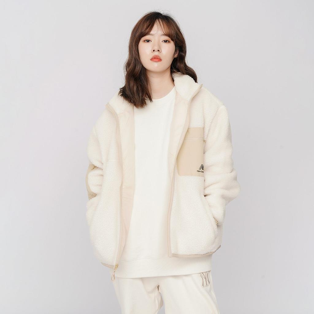 New Balance Velvet Jackets Women's Beige Stand Collar Moderate AWJ13326-MSU