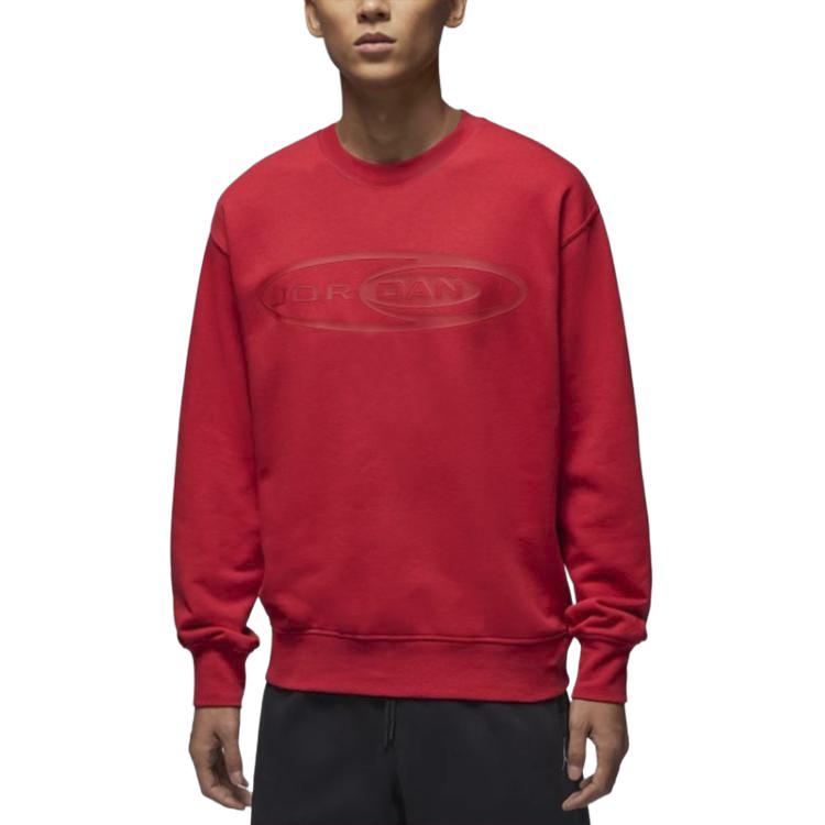 Jordan As M J Ess Y2K Gfx Crew Neck Comfortable Pullover Solid Color Long Sleeve Sweatshirt Men Sweatshirt Red HV9284636