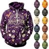 Men's Casual Long Sleeve Hoodie with Halloween Print for Everyday Wear