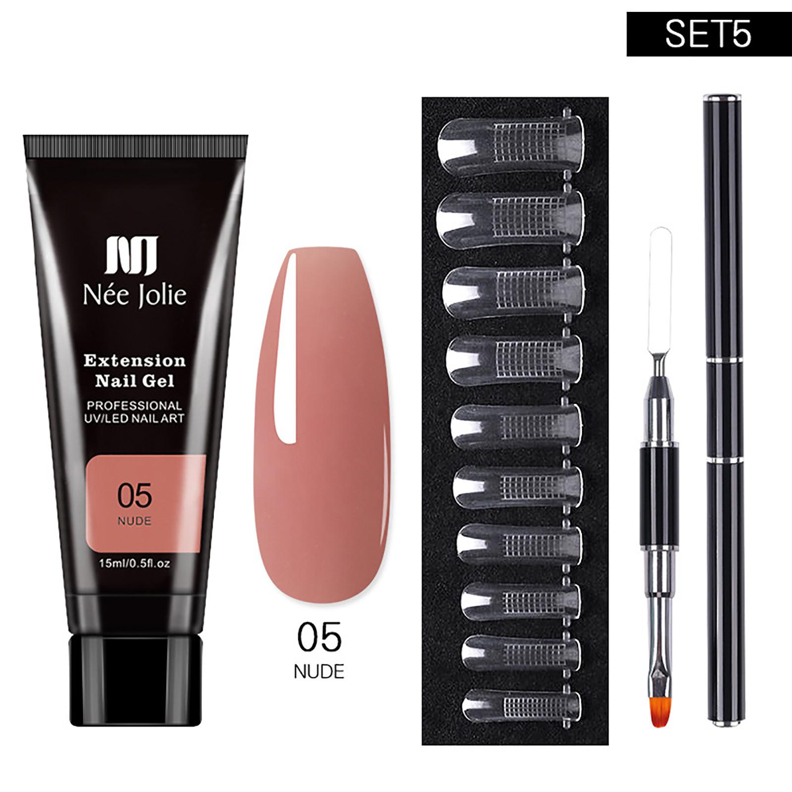 

Набор для наращивания ногтей, инструменты для ногтей с УФ-гелем, 15 мл One Size