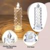 Rose Shadow Led Flameless Candles Lights Battery Operated For Valentines Anniversary Wedding Christmas Decorations