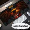 Custom Name Mouse pad Dragon's Fiery Warcraft game Mouse pad, Gaming Mouse Pad, keyboard pad, Desk Decor for computer notebook Fan Birthday Gift