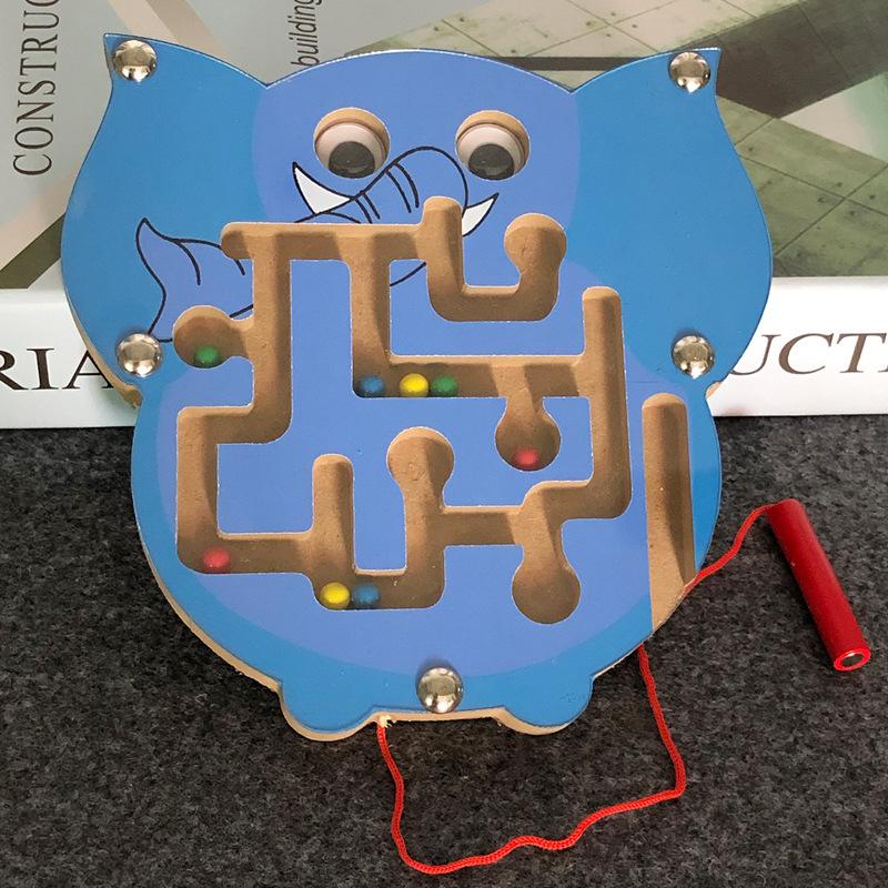 Dzieci Magnetyczny Labirynt Zabawka Dzieci Drewniana Gra Puzzle Zabawka Dzieci Wczesna Edukacyjna Łamigłówka Drewniana Zabawka Intelektualna Układanka Planszowa