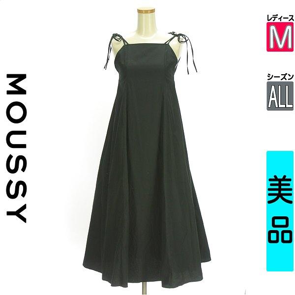 MOUSSY Cami Dress Women s All Seasons Black M Volume Flare Long Cami Dress [Used] [Used Clothes] [Sale]