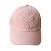 Korean-style fashionable soft-top baseball cap for women, spring casual versatile bowknot duckbill cap, sun protection sun hat