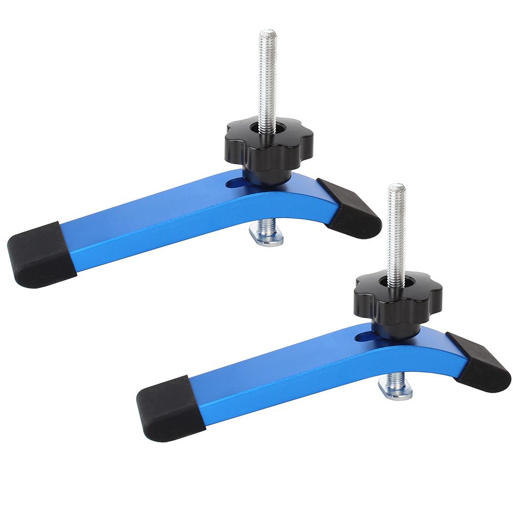 1Pc Quick Acting T-Track Hold Down Clamp with T Bolts and Silder Aluminum Alloy Woodworking Clamps for Routers Drill Presses CNC
