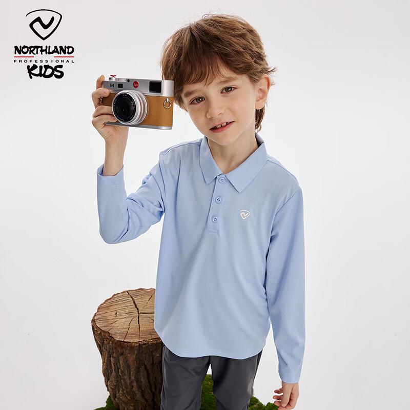 NORTHLAND Boys' Long-Sleeve Quick-Dry Polo T-Shirt