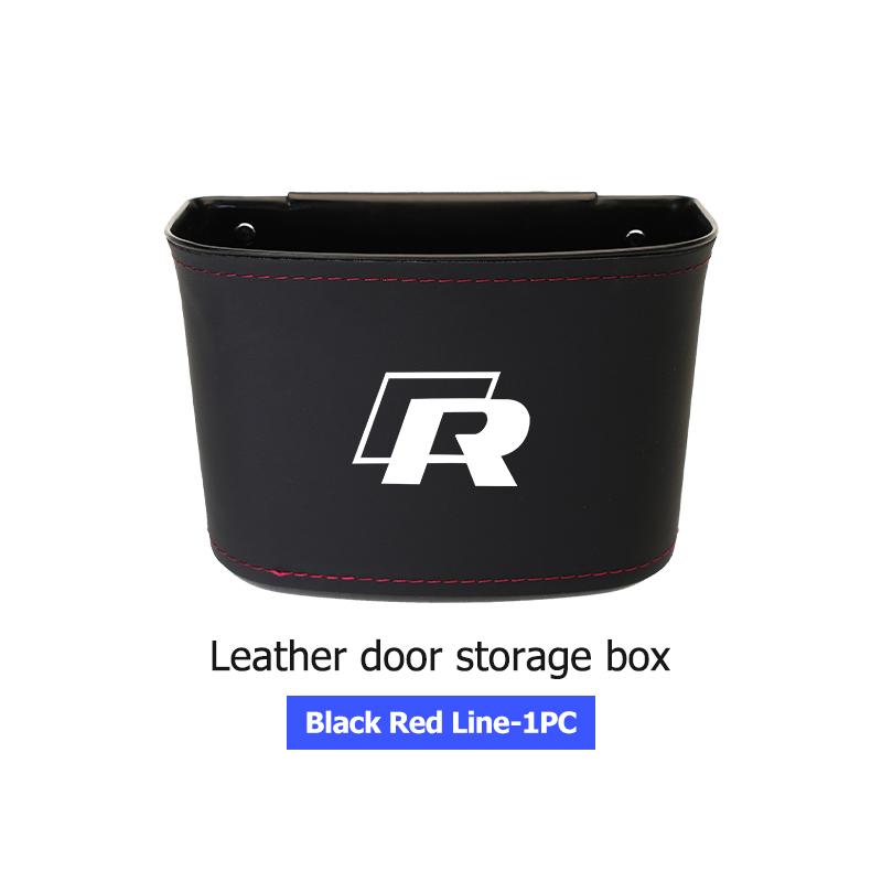 W164Leather Car Door Storage Box Phone Pocket Hanging Organizer For Volkswagen Golf 4 5 6 Tiguan Polo Scirocco Jetta CC