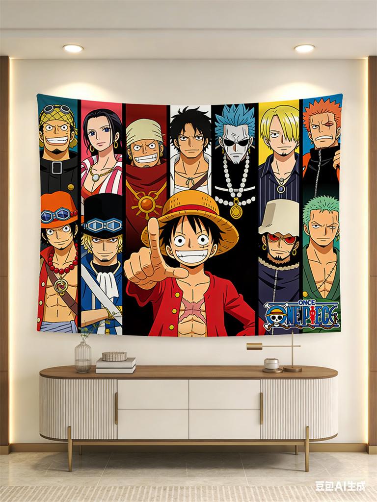One Piece Anime Decor Tapestry Wall Hanging Decorative Wall Cloth For Living Room Bedroom Dorm Room Decor