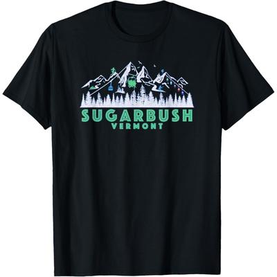 Retro Sugarbush, Vermont Illustration - Vintage Snow Ski T-Shirt