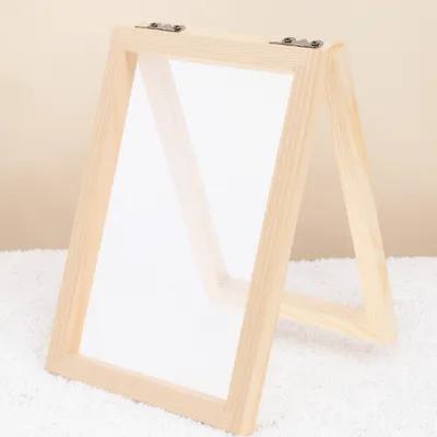 Craft Wooden Frame DIY Paper Making Kit Safe for Reusable Mesh Eco Friendly Educational Tool Paper Making Screen