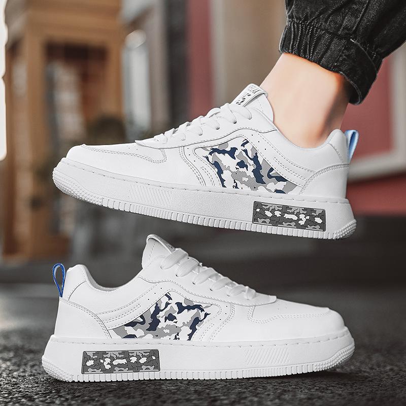 Four Seasons Men's Low-Top Lace-Up Casual Sneakers Teen Fashion Platform Outdoor Board Shoes