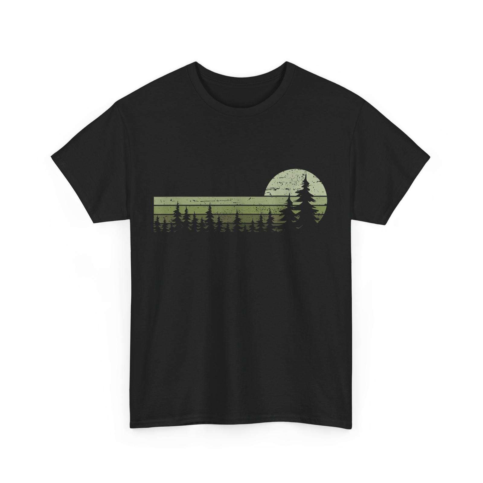 Nature Shirt, Wildlife Lovers Pine Trees Nature Lovers Men T-shirt XL