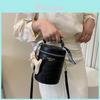 Stylish Summer 2022 Handheld Bucket Bag For Women Durable Pu Leather Round Purse