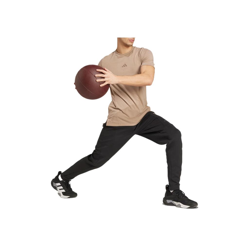 Adidas D4T Comfortable Fashion Trendy Minimalist Short Sleeve T-Shirt Men Tops Pink Brown JX1169