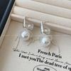 Two-way Pearl Tassel Earrings - Silver Needle