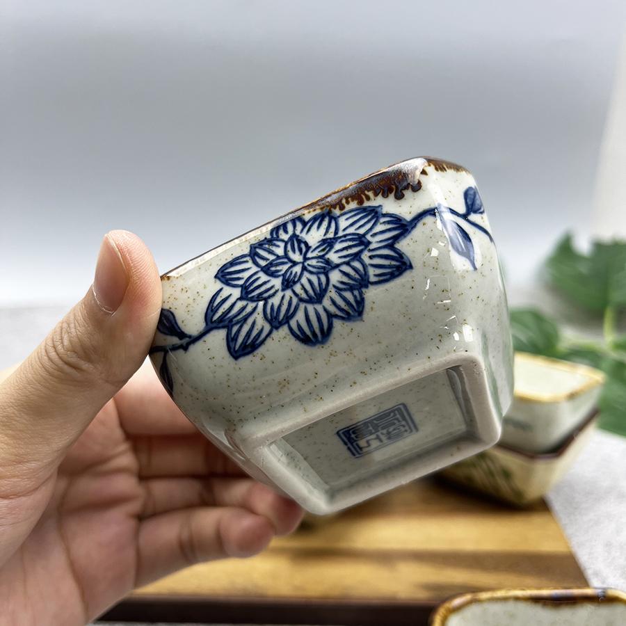 4pcs Square Ceramic Sushi Dishes Set Japanese Soy Sauce Dish Seasoning Saucers Mini Plates Salad Sauce Gravy Boat Tableware