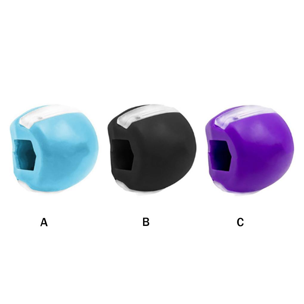 3 PC Jawline Trainer Jaw Muscle Strength Training Ball Silicone Strengthener Chew Bite Exerciser
