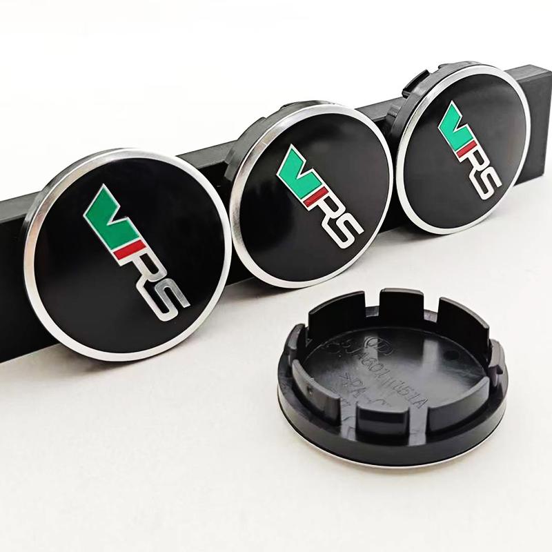 4 Stück 56mm Auto Styling Radnabendeckel Logo VRS Felgenabdeckung Abzeichen Emblem Für Skoda Rapid Octavia RS Kodiaq Fabia Zubehör