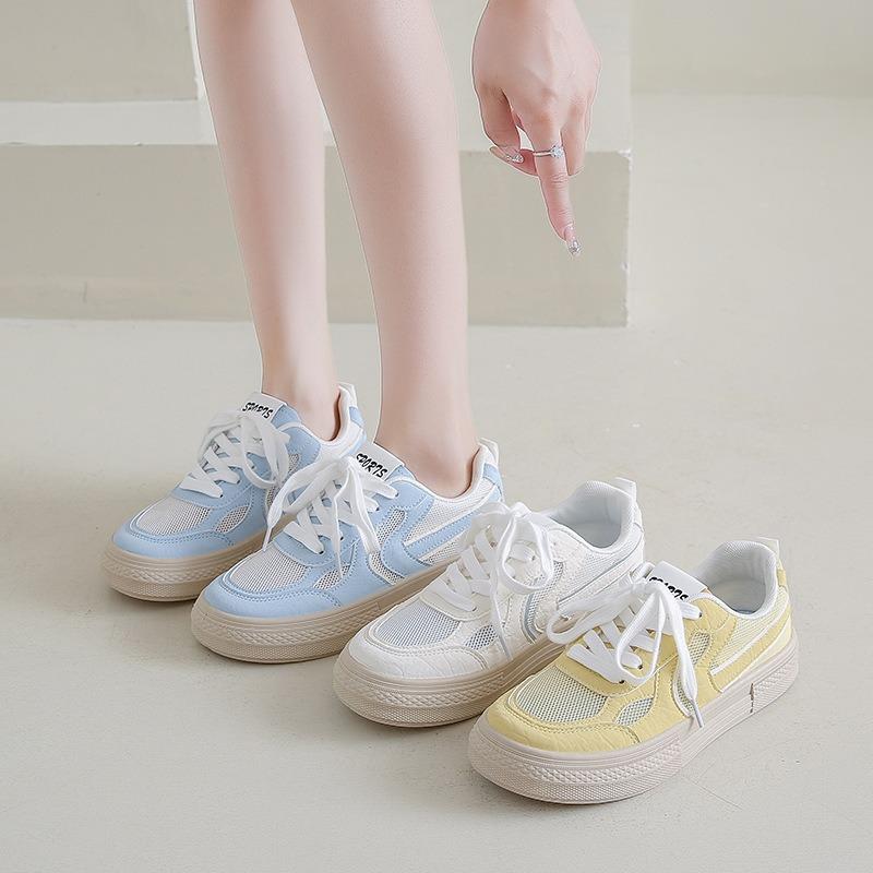 Summer new breathable little white shoes female students through the net versatile casual sports shoes