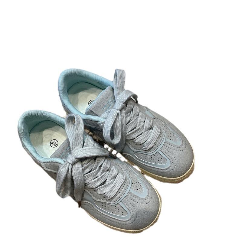 Korean version of Dexun shoes women's 2025 summer new retro versatile flat-bottomed breathable student party casual board shoes casual shoes