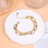 Titanium steel stainless steel retro fashion gold bracelet hot-selling niche simple Internet celebrity jewelry