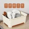 With Lid Dish Drying Rack Sealed Kitchen Storage Rack Storage Shelf Tableware Storage Box  Kitchen
