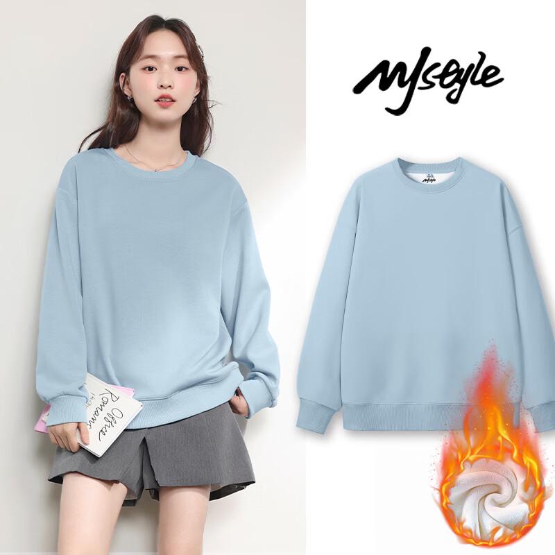 

MJ STYLE Women s Fleece Lined Round Neck Sweatshirt 2XL