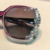 Women Vintage rhinestone Big Frame Fashion Glasses Sunglasses - Oversized Frame Perfect for HikingPartyShoppingVacation