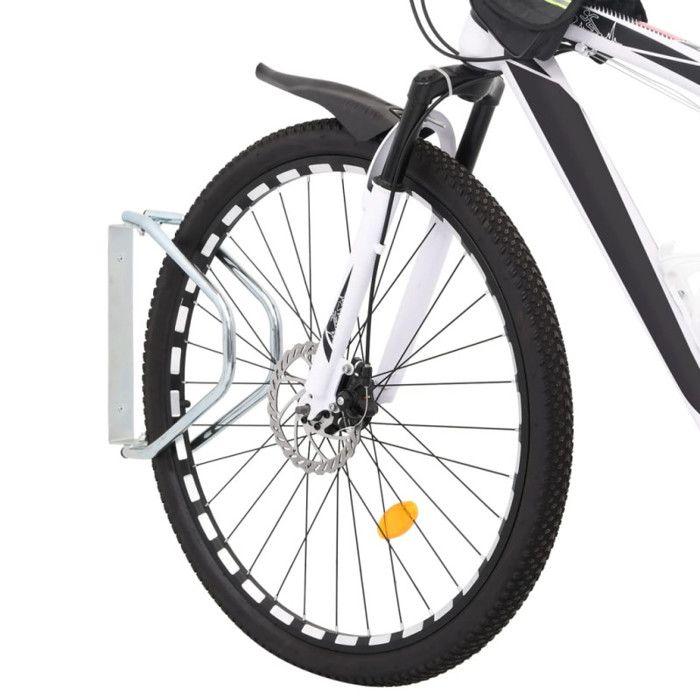 Support de bicyclette mural 2 pcs acier galvanisé