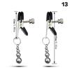 2 Pcs Adjustable Metal Breast Spring Clamps for Couples Bondage Adult Game Nipple Stimulator Role-Playing Restraint Accessories