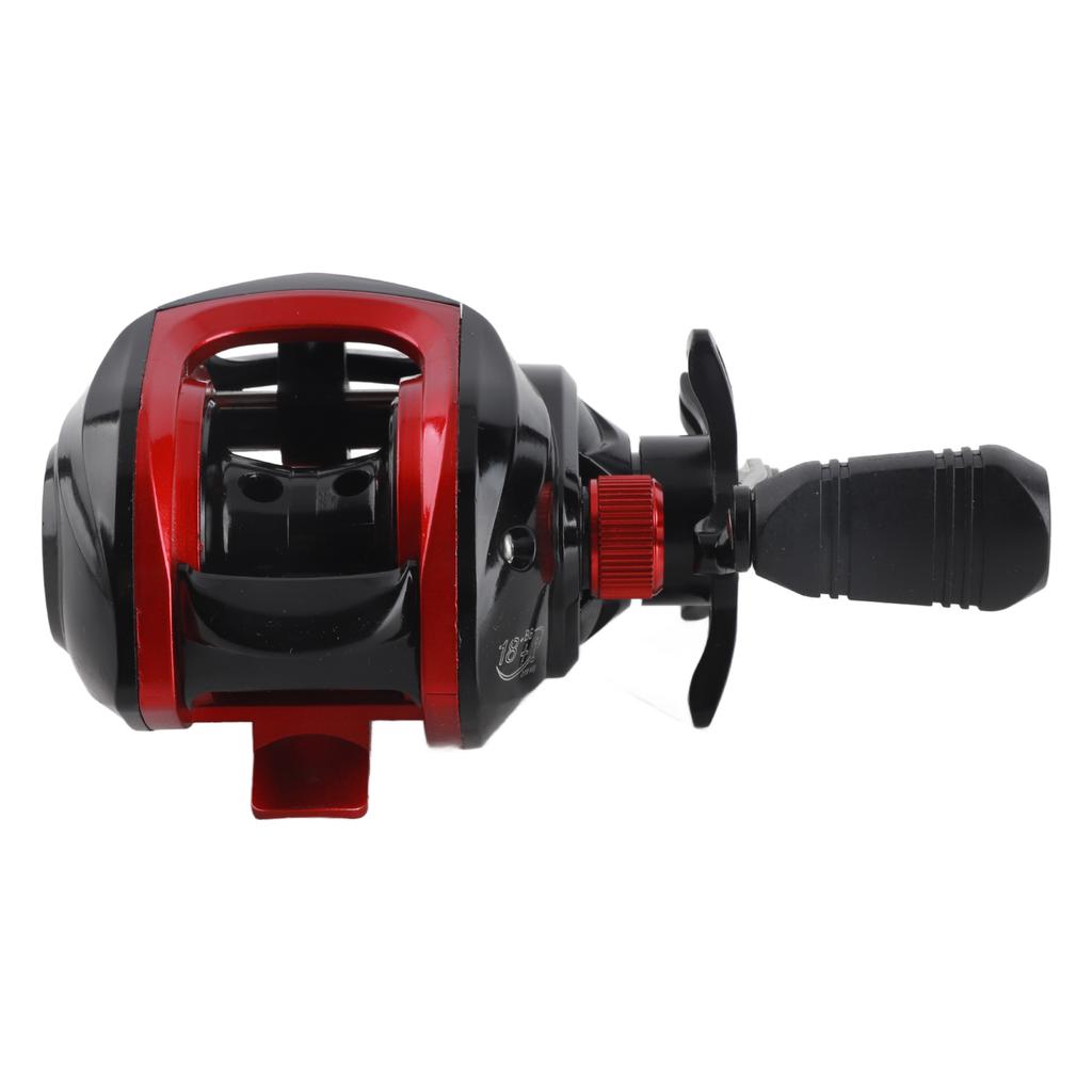 8KG Baitcasting Reel Double Seals Bearing Fishing Reel with Magnet Braking System Black Red Standard 7.2 Right Hand
