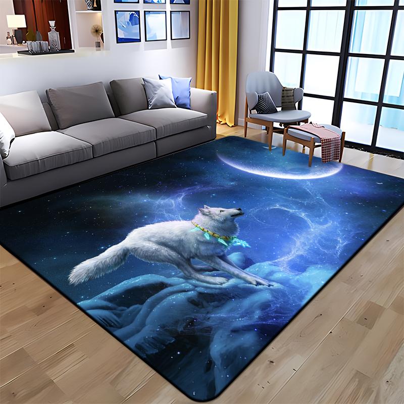 Best Selling Wolf Art Printed Carpet for Living Room Large Area Rug Soft Mat E-sports Chair Carpets Alfombra Gifts Dropshopping