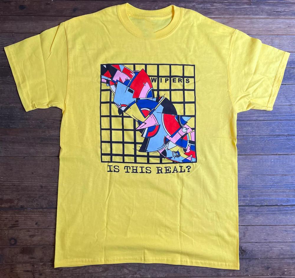Vtg Wipers Band Is This Real Cotton Yellow Full Size Unisex Tee Shirt OM1011 Unisex T-Shirt S