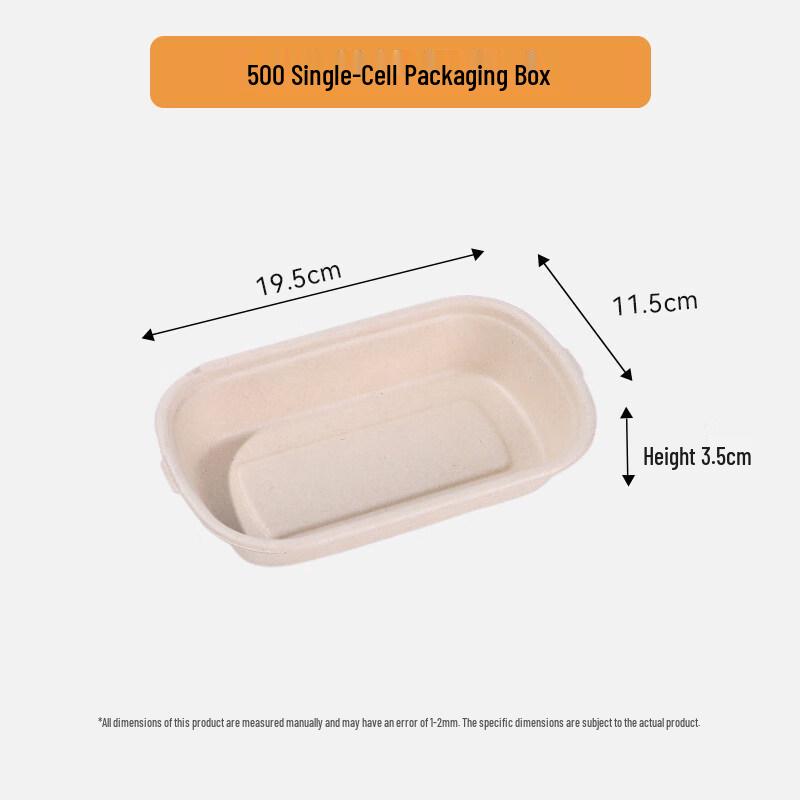 Kashicong Disposable Pulp Meal Prep Containers 500ml
